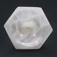 Selenite Hex Bowl - 10cm - Look How They Shine