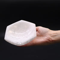 Selenite Hex Bowl - 15cm - Look How They Shine