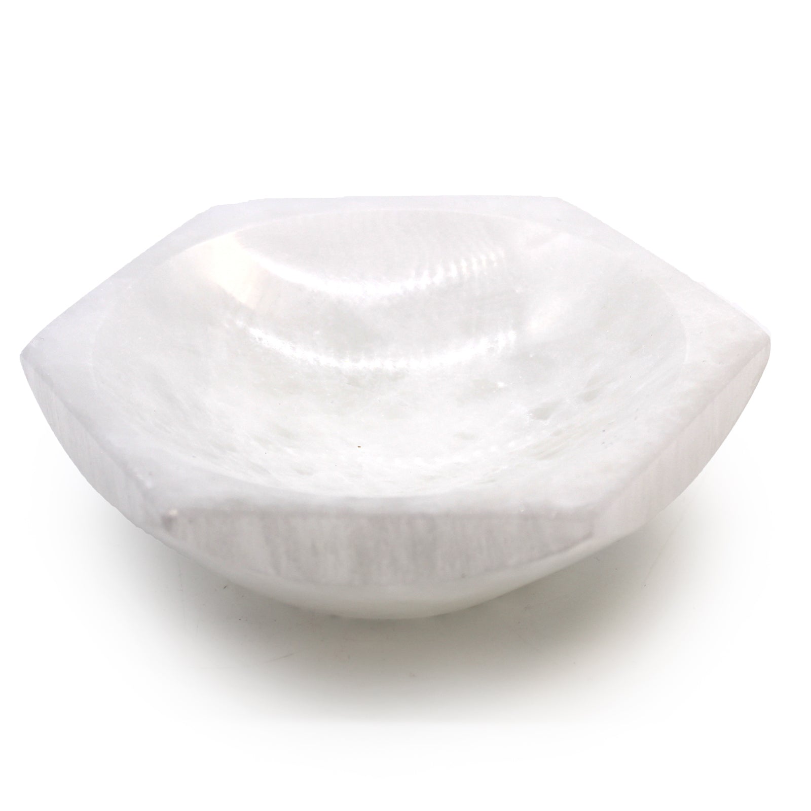 Selenite Hex Bowl - 15cm - Look How They Shine