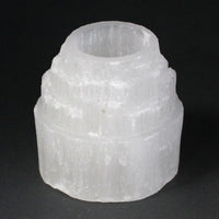 Selenite Mountain Top Candle Holder - 8 Cm - Look How They Shine