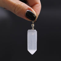 Selenite Obelisk Pendant - Look How They Shine
