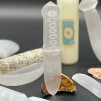 Selenite Ritual Knife - Chakra - Look How They Shine