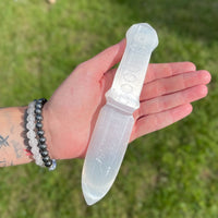 Selenite Ritual Knife - Chakra - Look How They Shine