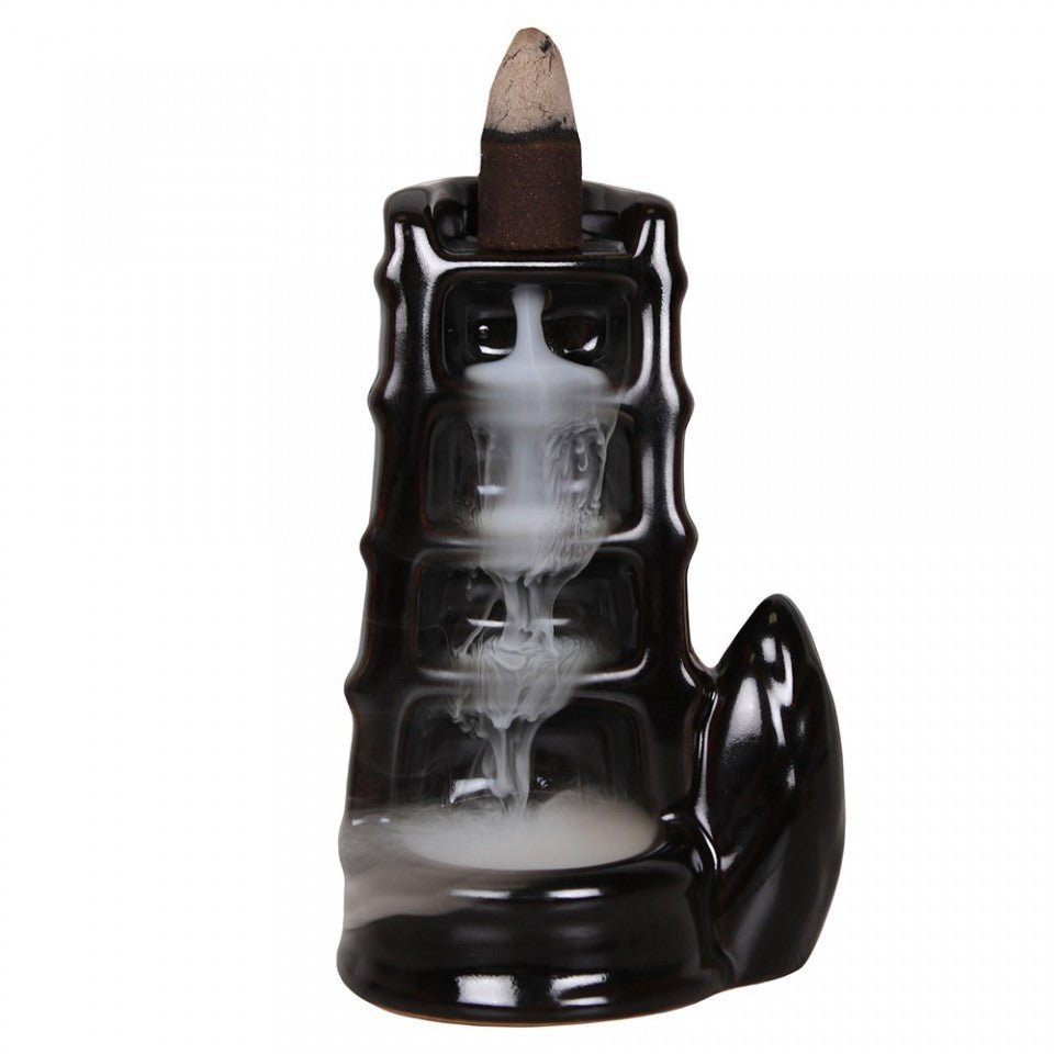 Split Bamboo Fountain Backflow Incense Burner - Look How They Shine