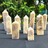 Sunstone Moonstone Crystal Towers - Look How They Shine