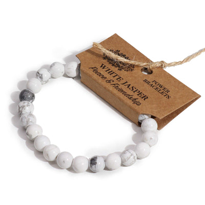 White Jasper Power Bracelet - Look How They Shine